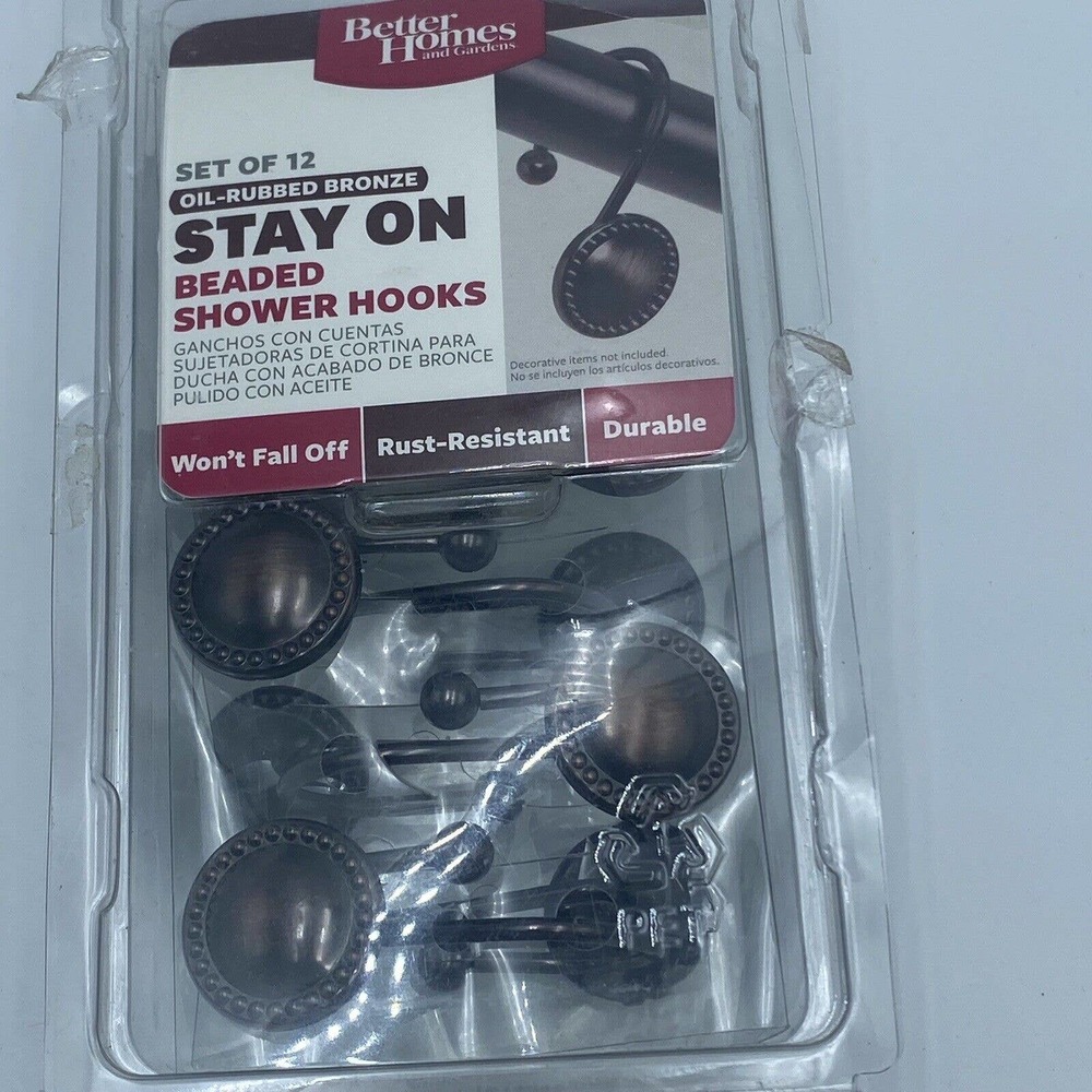 Shower Hooks Better Homes Oil Rubbed Bronze Beaded Set Of Eleven